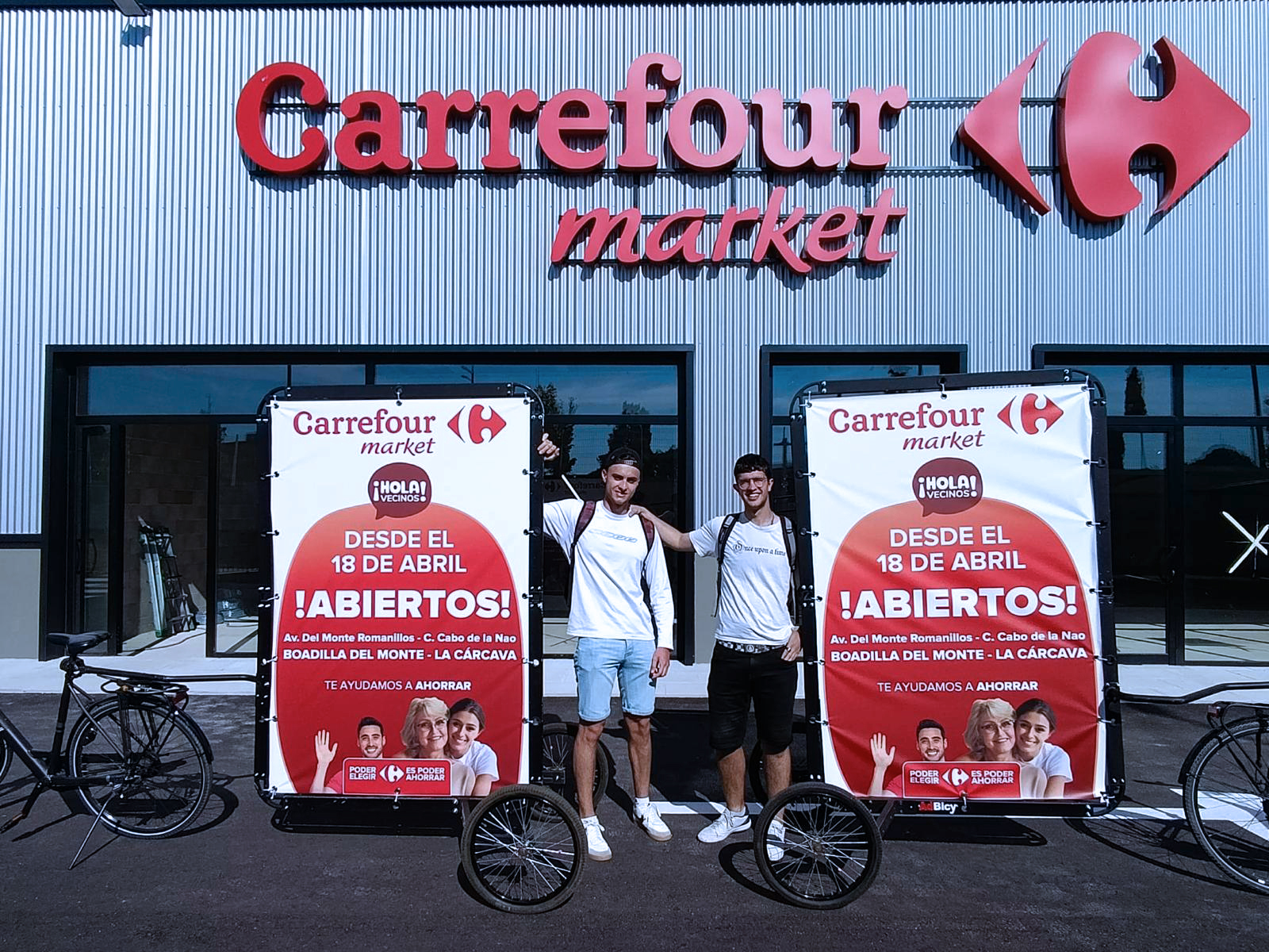 Campaña de publicidad en bicicletas en Madrid